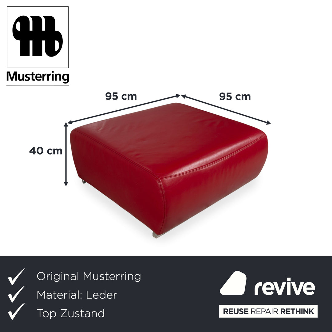 Musterring Leder Hocker Rot