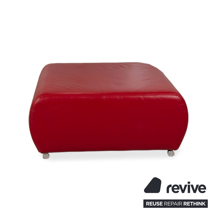 Musterring Leder Hocker Rot