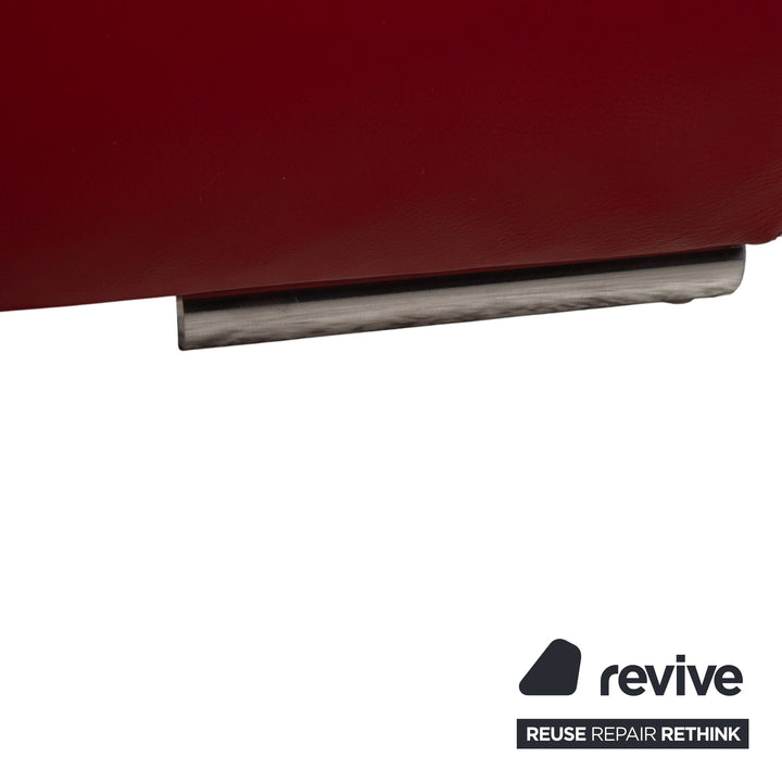 Musterring Leder Hocker Rot