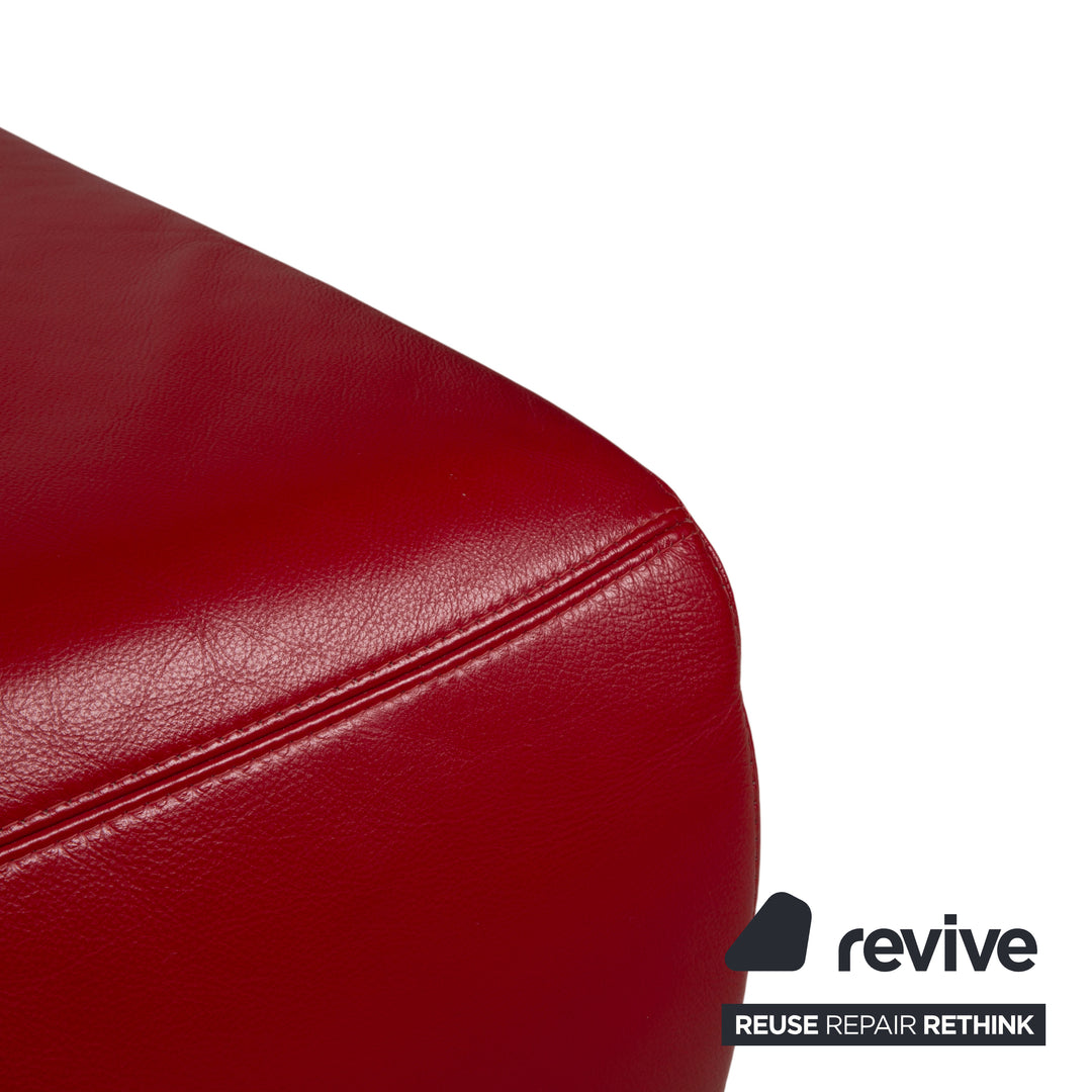 Musterring Leder Hocker Rot