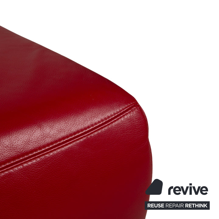 Musterring Leder Hocker Rot