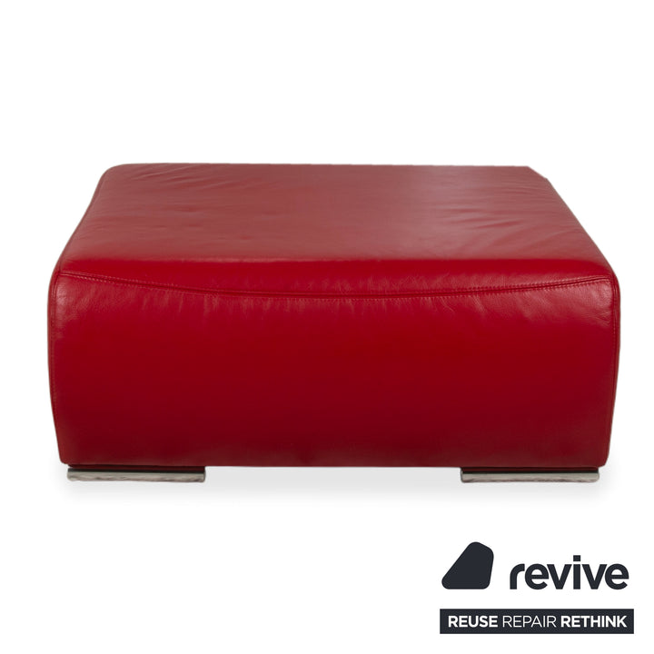 Musterring Leder Hocker Rot