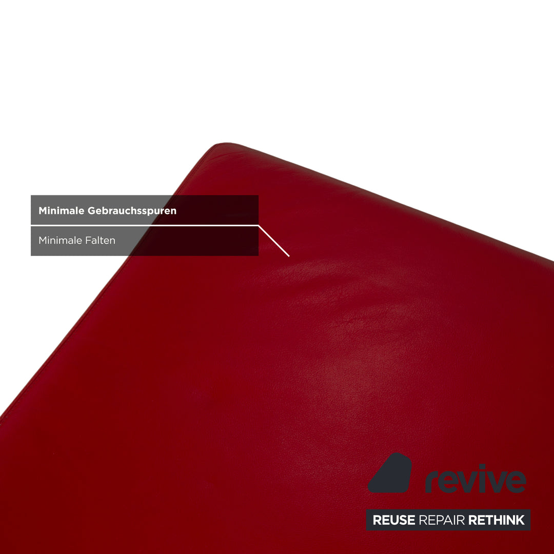 Musterring Leder Hocker Rot