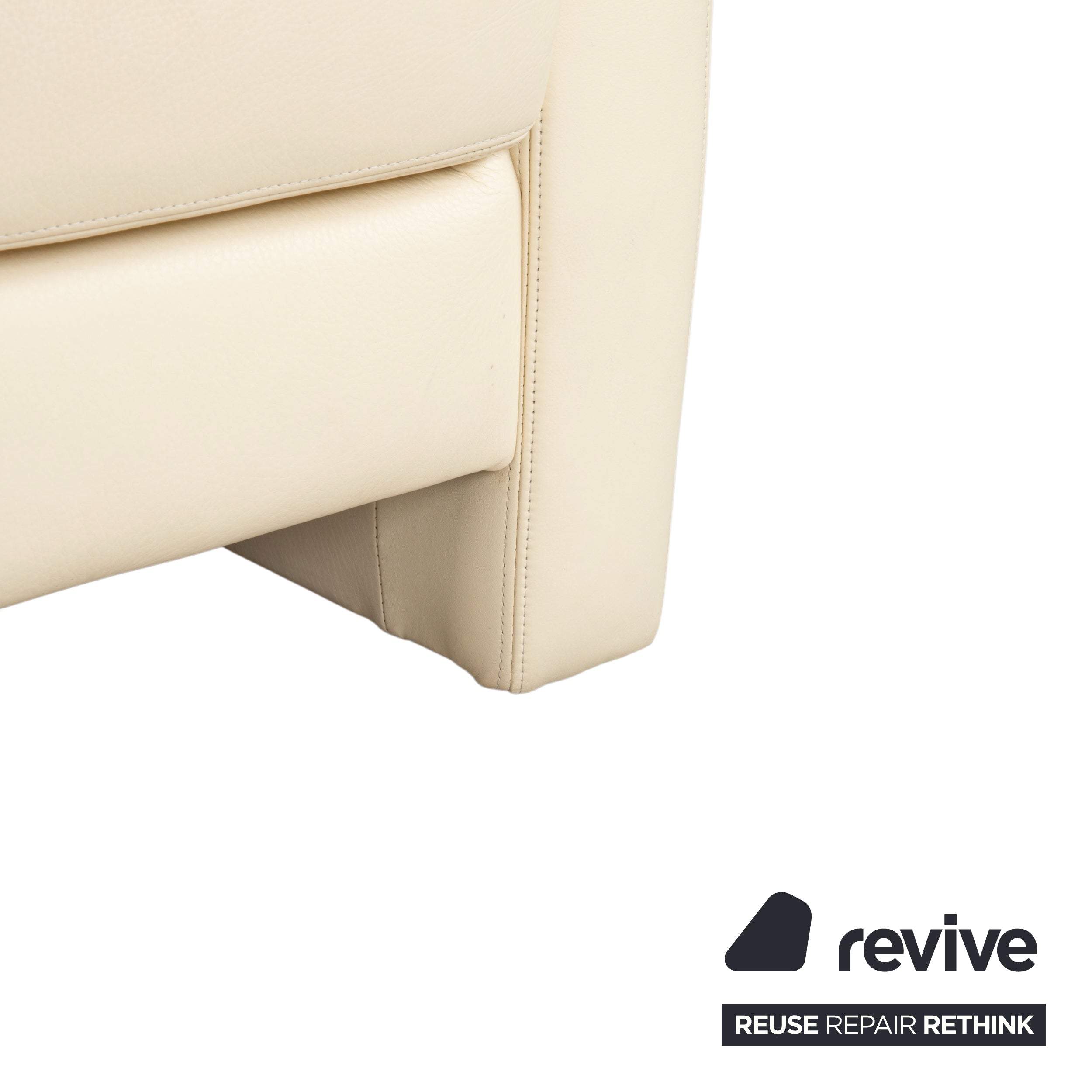 Musterring Leder Sessel Creme Beige Off-White