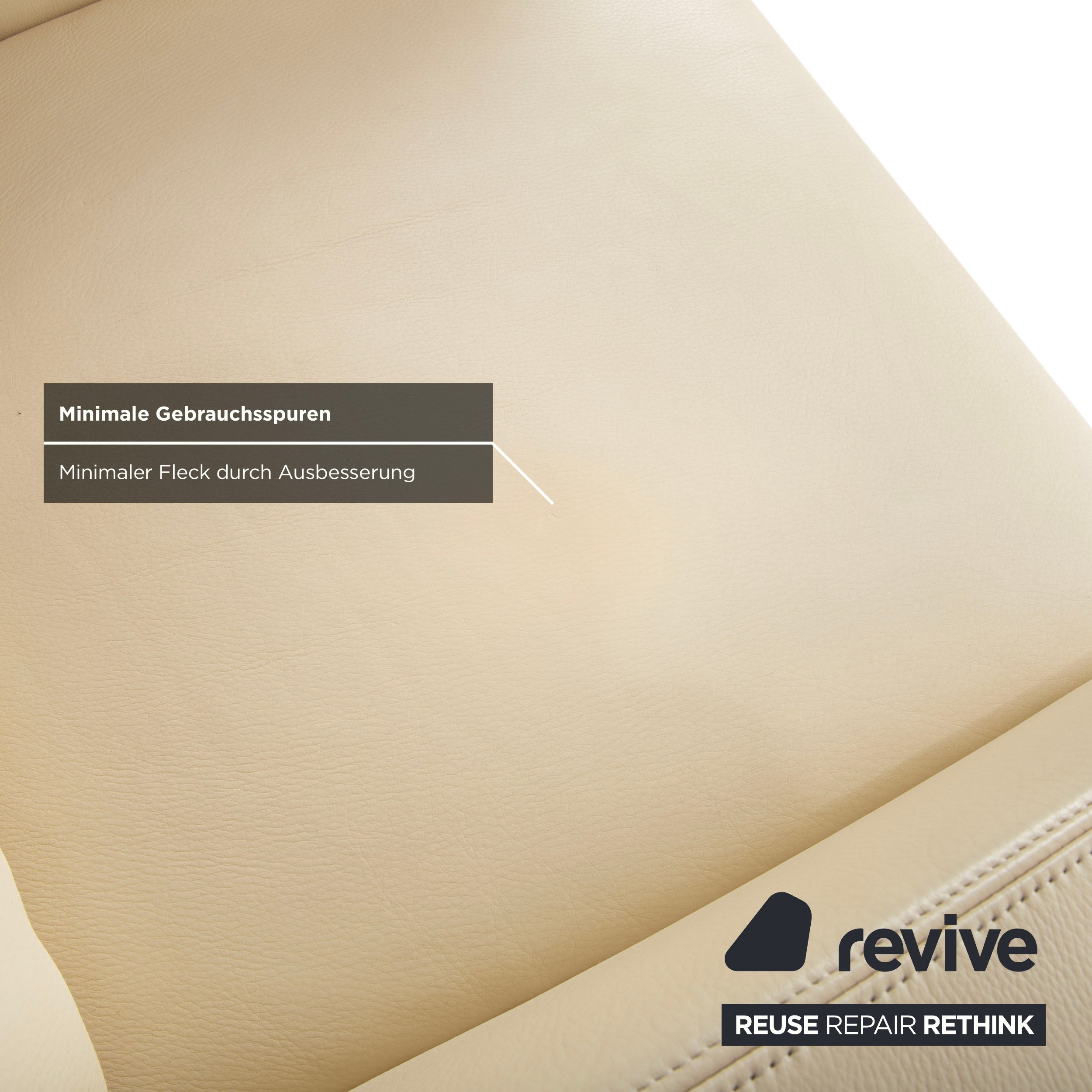 Musterring Leder Sessel Creme Beige Off-White
