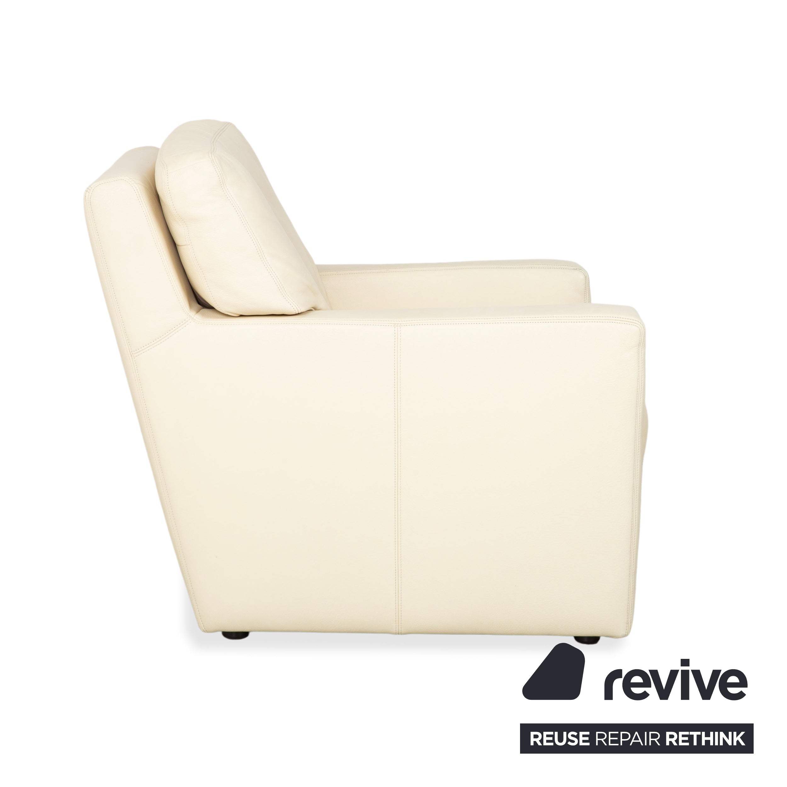 Musterring Leder Sessel Creme Beige Off-White