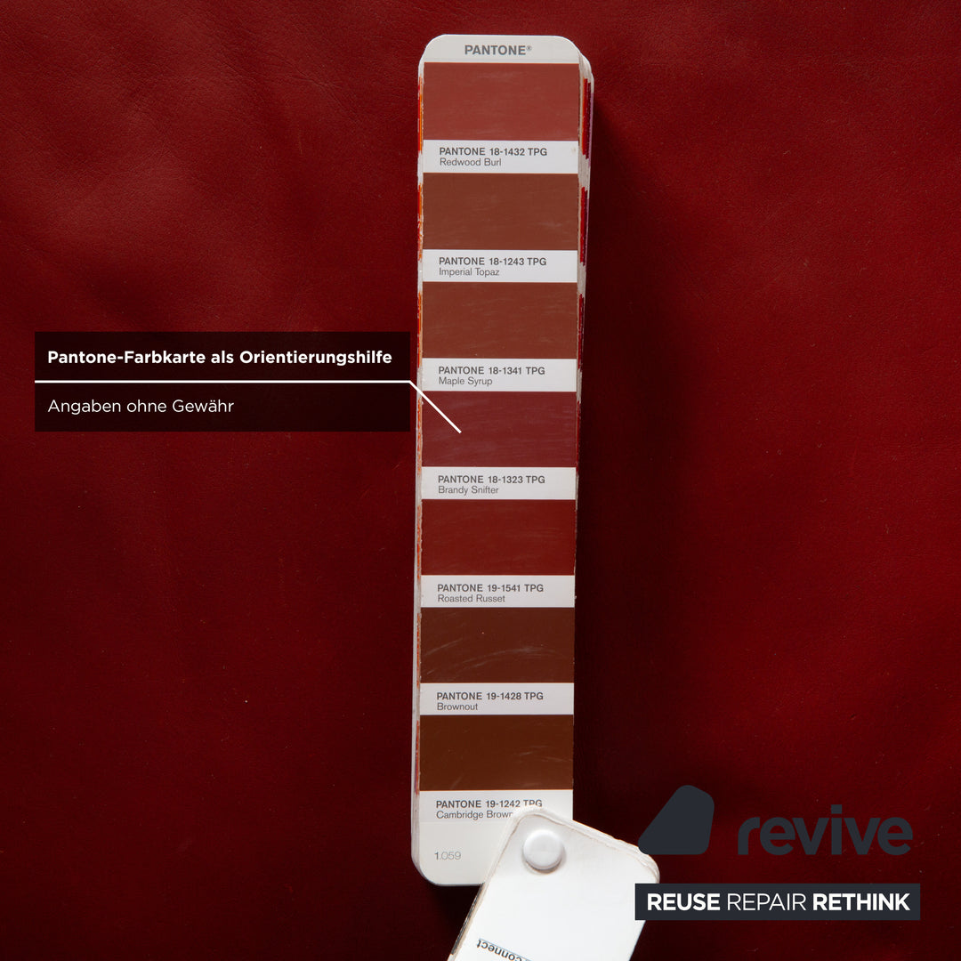 Musterring Leder Sessel Rot Braun