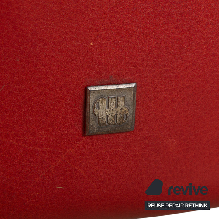 Musterring Leder Sessel Rot Braun