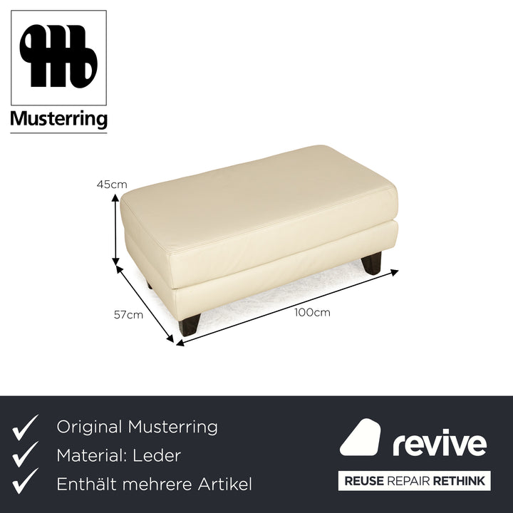 Musterring Leder Sofa Garnitur Creme Zweisitzer Sessel Couch