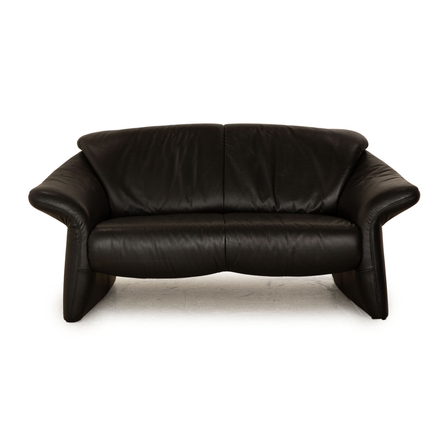 Musterring Leder Zweisitzer Schwarz Sofa Couch