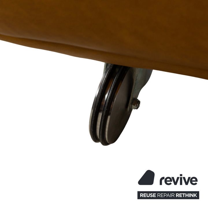 Musterring MR 2490 Leather Stool Yellow Turmeric