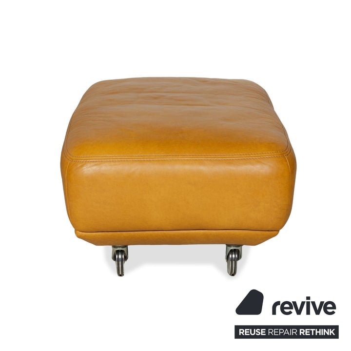 Musterring MR 2490 Leather Stool Yellow Turmeric