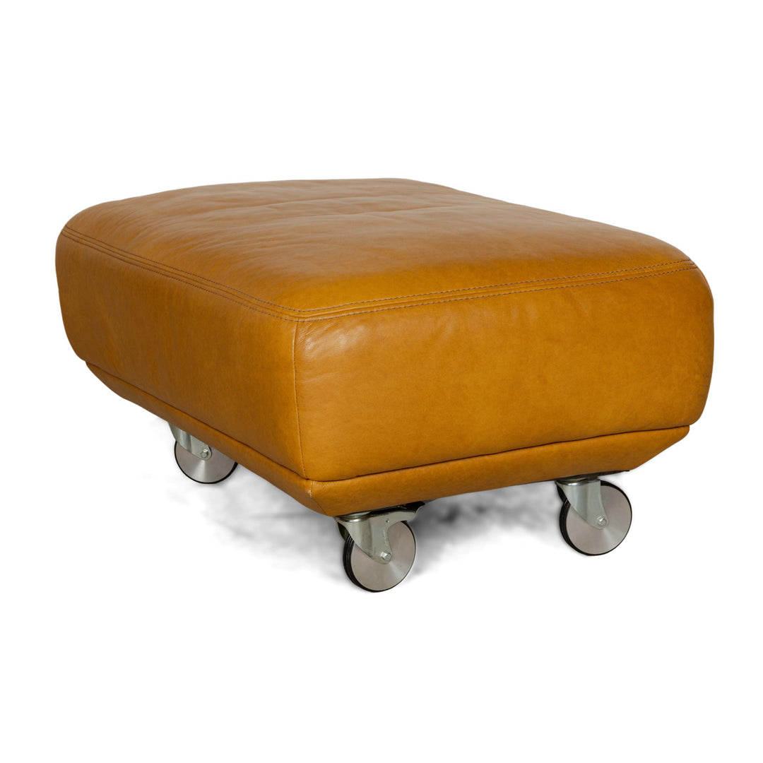 Musterring MR 2490 Leather Stool Yellow Turmeric