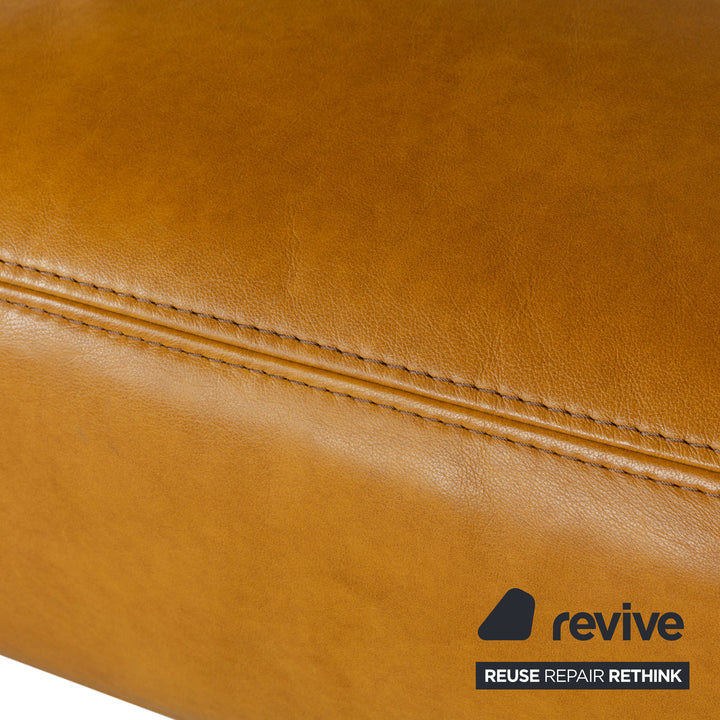 Musterring MR 2490 Leather Stool Yellow Turmeric
