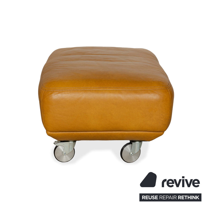 Musterring MR 2490 Leather Stool Yellow Turmeric