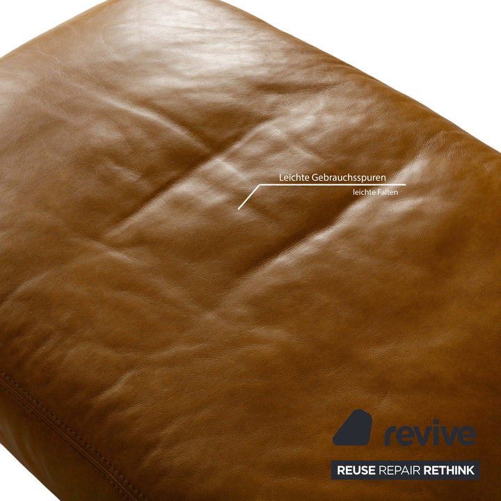 Musterring MR 2490 Leather Stool Yellow Turmeric