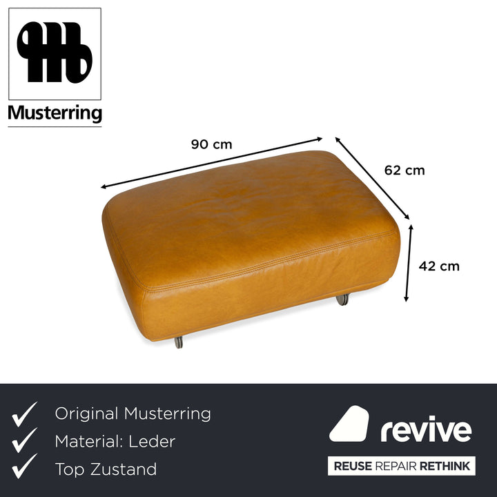 Musterring MR 2490 Leather Stool Yellow Turmeric