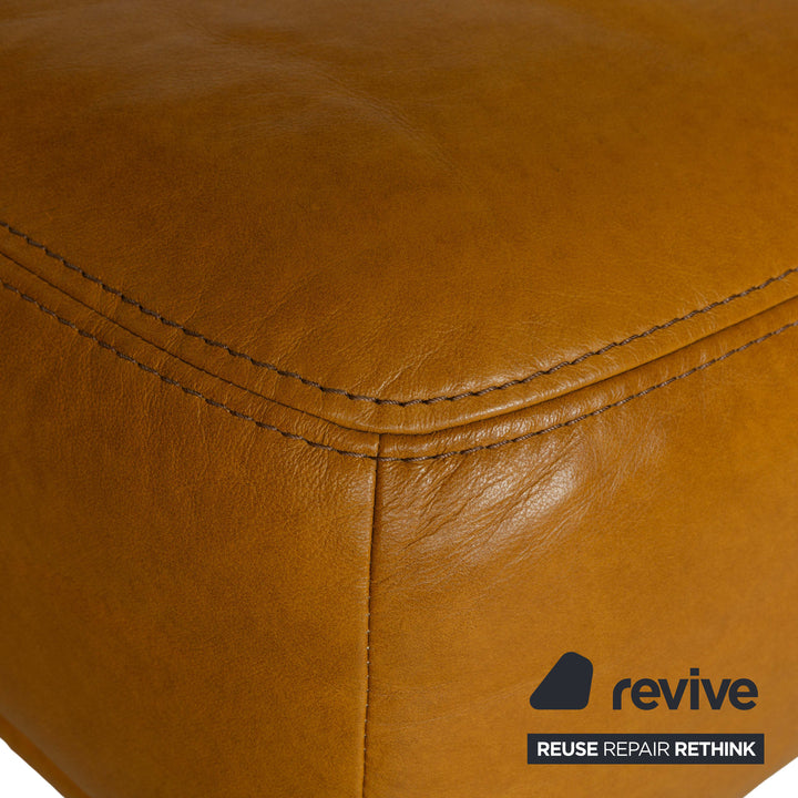 Musterring MR 2490 Leather Stool Yellow Turmeric