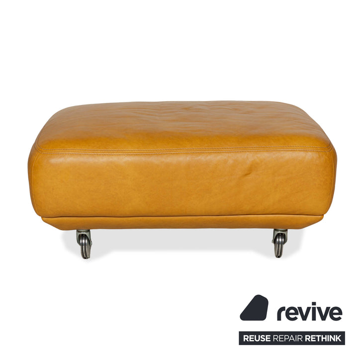 Musterring MR 2490 Leather Stool Yellow Turmeric
