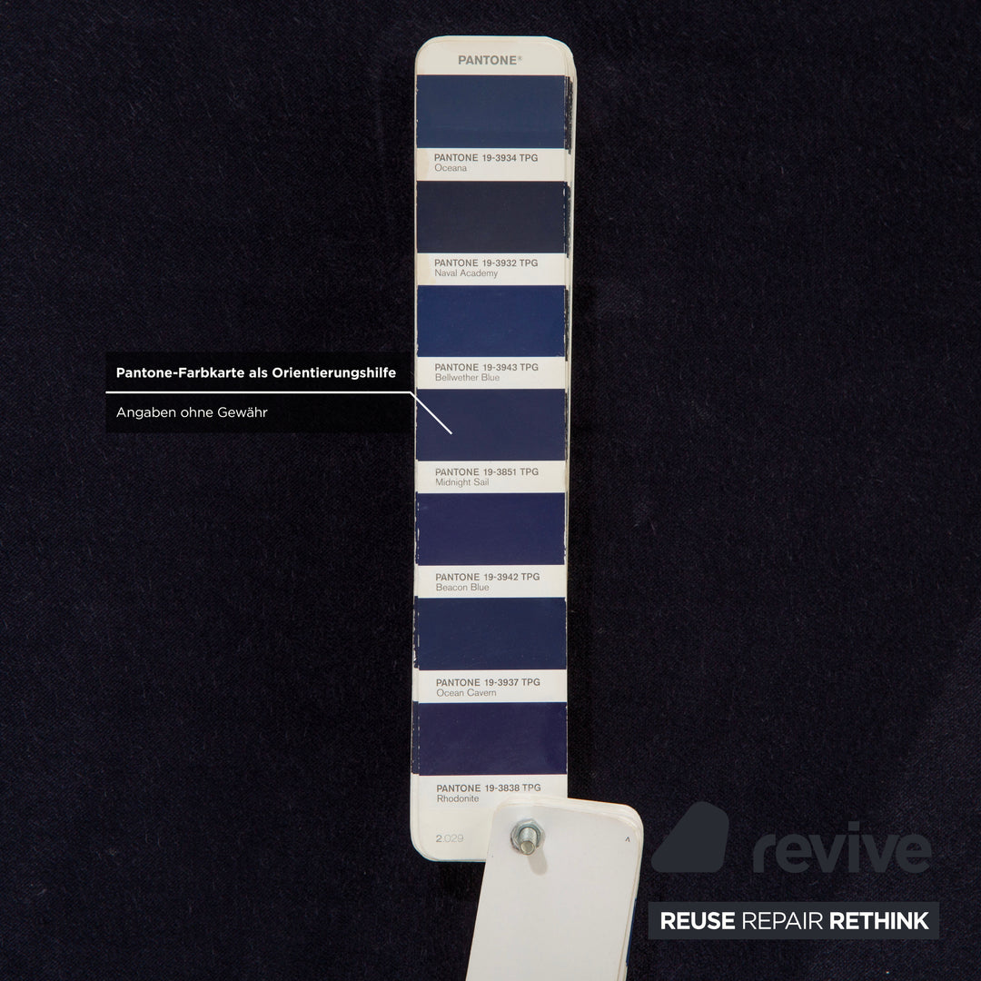 Musterring MR 2490 fabric corner sofa blue chaise longue left sofa couch manual function