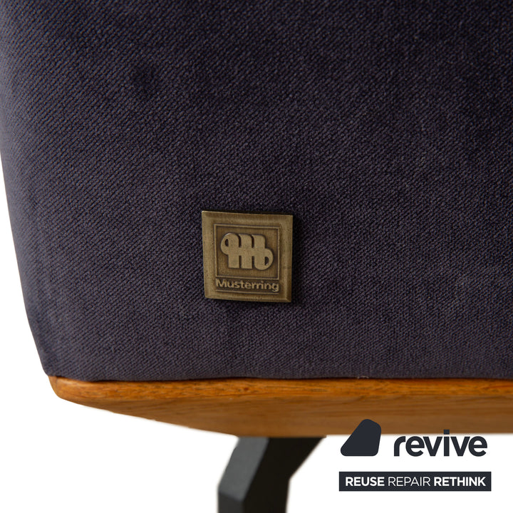 Musterring MR 2490 fabric corner sofa blue chaise longue left sofa couch manual function