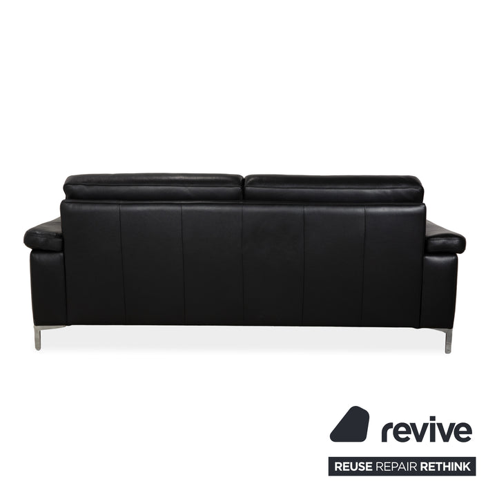 Musterring MR 2875 Leder Zweisitzer Schwarz Sofa Couch