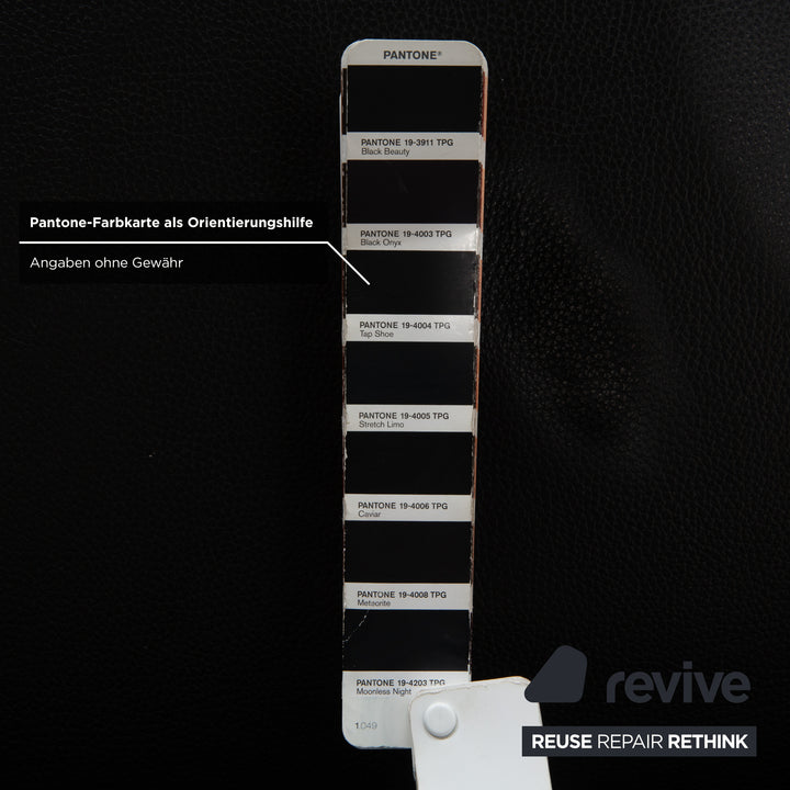 Musterring MR 2875 Leder Zweisitzer Schwarz Sofa Couch