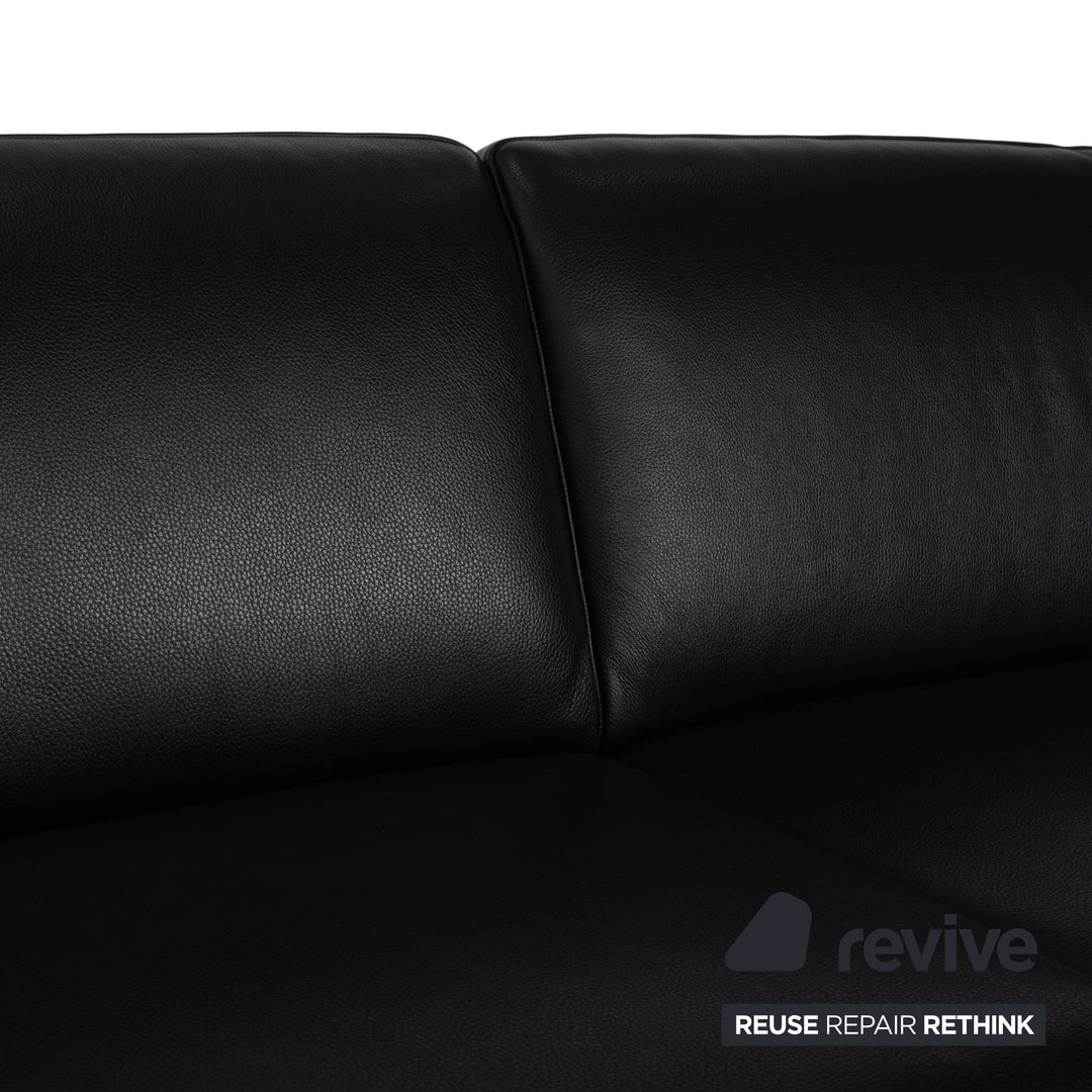 Musterring MR 2875 Leder Zweisitzer Schwarz Sofa Couch