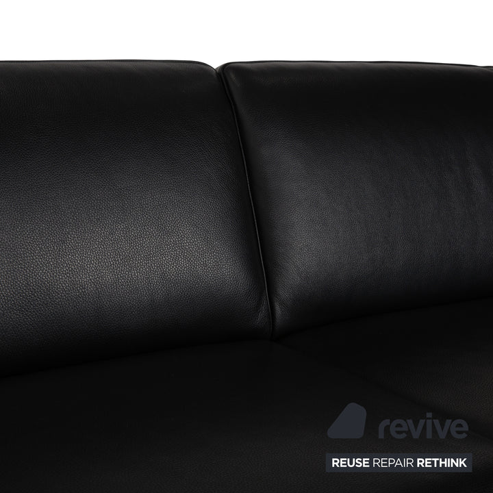 Musterring MR 2875 Leder Zweisitzer Schwarz Sofa Couch