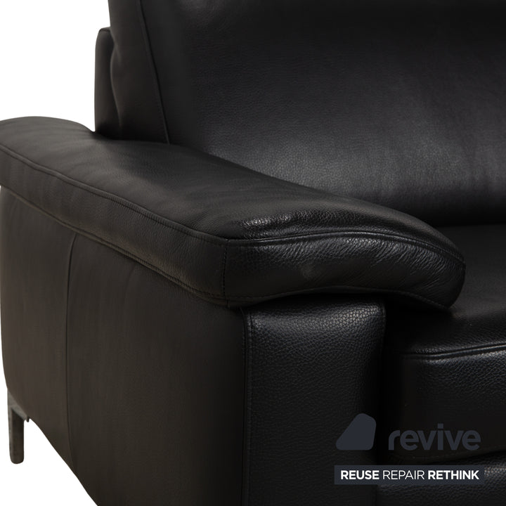 Musterring MR 2875 Leder Zweisitzer Schwarz Sofa Couch