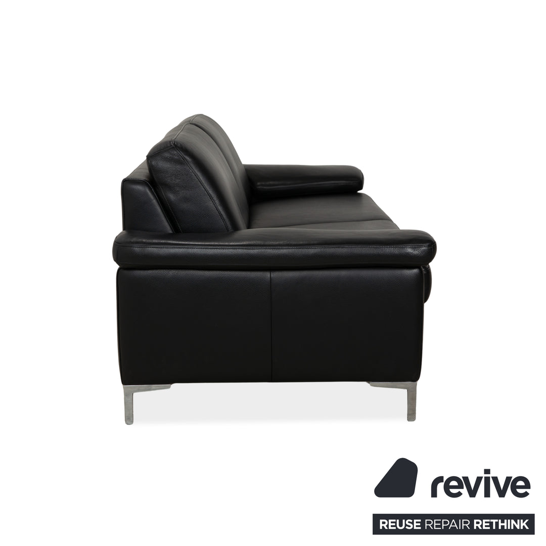 Musterring MR 2875 Leder Zweisitzer Schwarz Sofa Couch