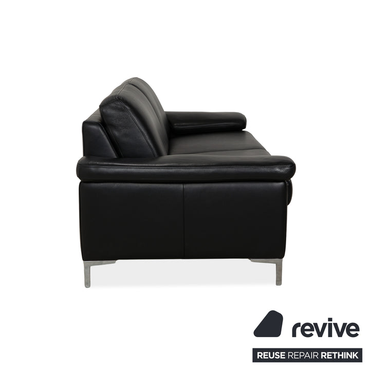Musterring MR 2875 Leder Zweisitzer Schwarz Sofa Couch