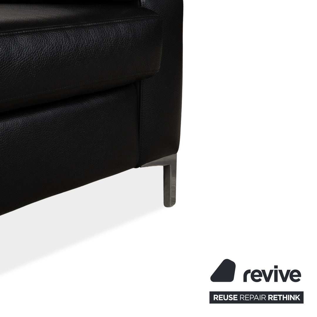 Musterring MR 2875 Leder Zweisitzer Schwarz Sofa Couch
