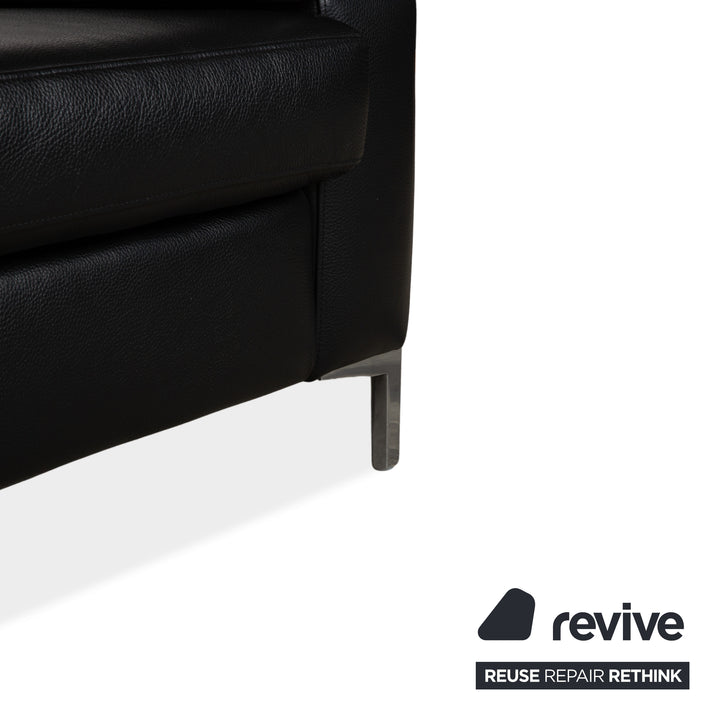 Musterring MR 2875 Leder Zweisitzer Schwarz Sofa Couch