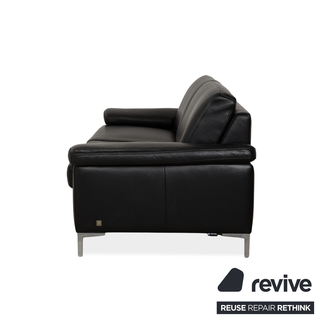 Musterring MR 2875 Leder Zweisitzer Schwarz Sofa Couch