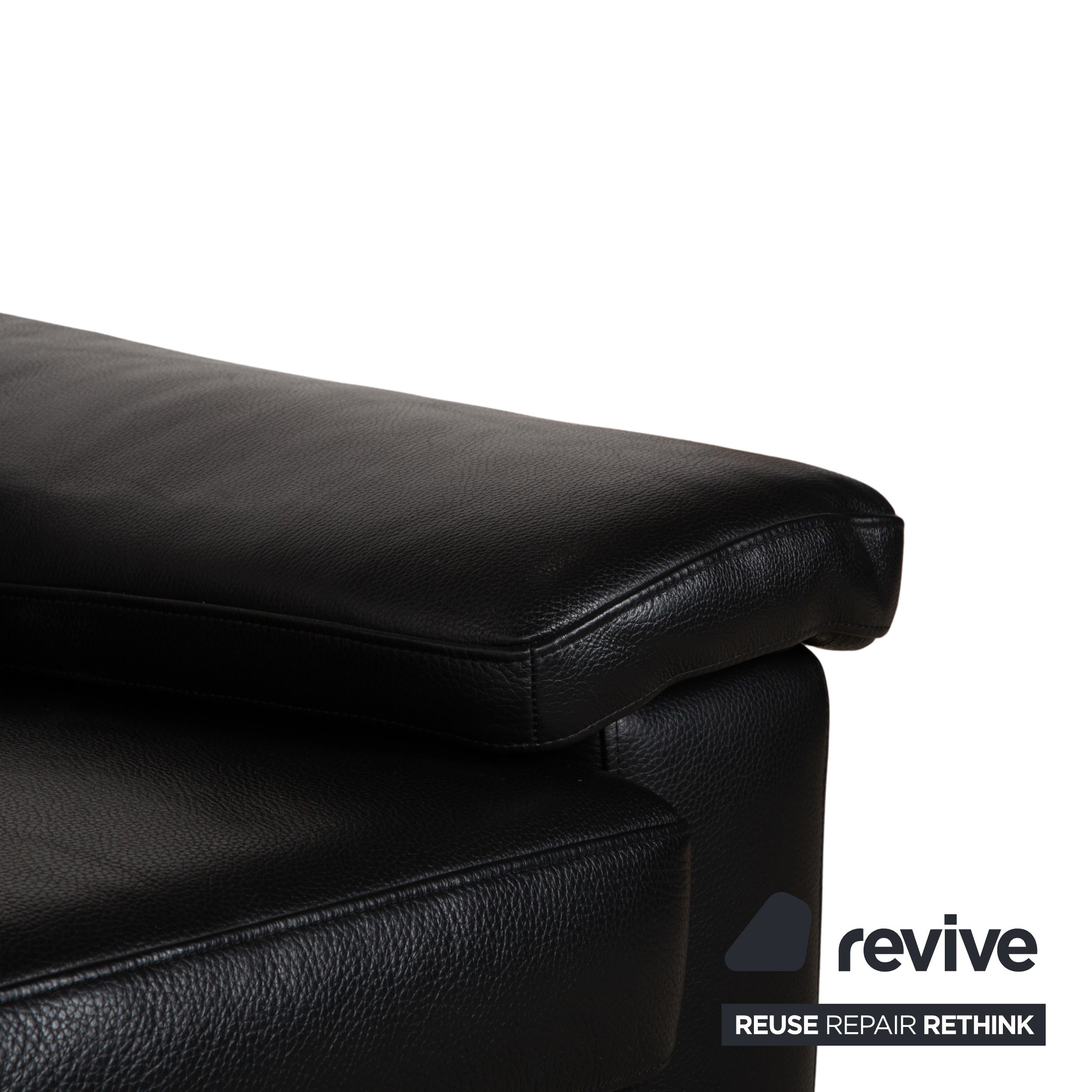 Musterring MR 2875 Leder Zweisitzer Schwarz Sofa Couch