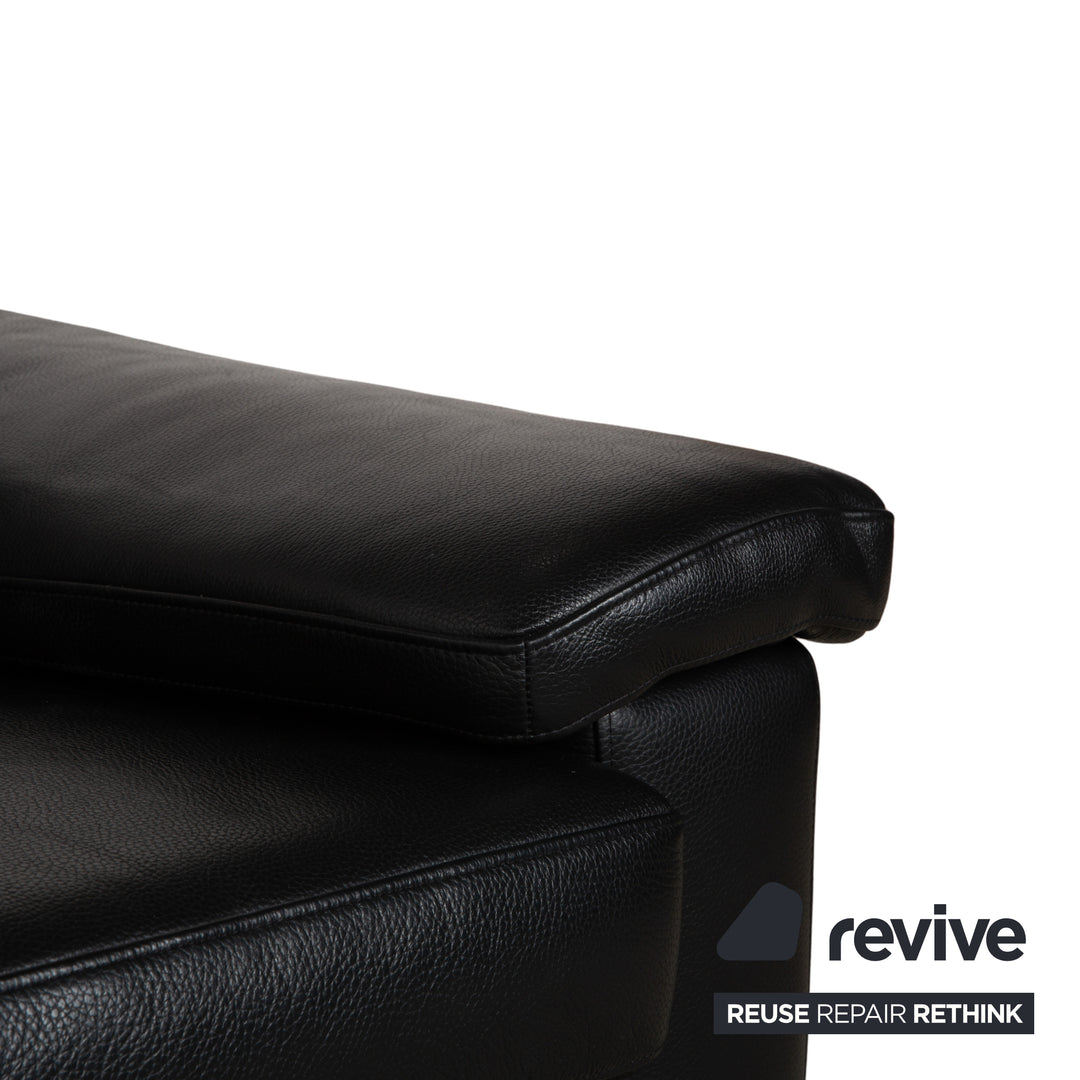 Musterring MR 2875 Leder Zweisitzer Schwarz Sofa Couch