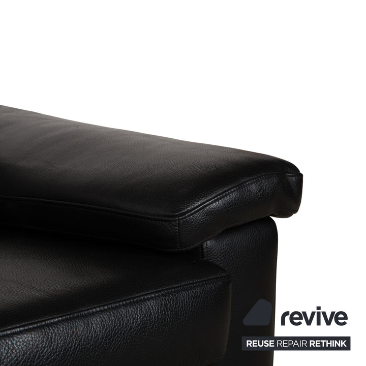 Musterring MR 2875 Leder Zweisitzer Schwarz Sofa Couch