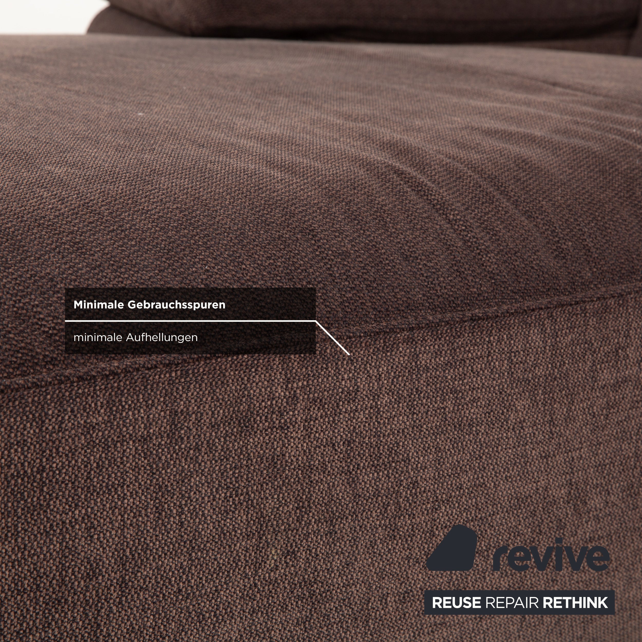 Musterring MR 370 fabric corner sofa brown manual function sofa couch