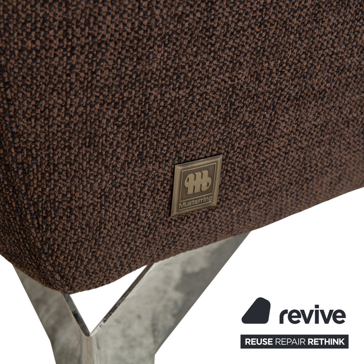 Canapé d'angle en tissu marron Musterring MR 370 avec fonction manuelle