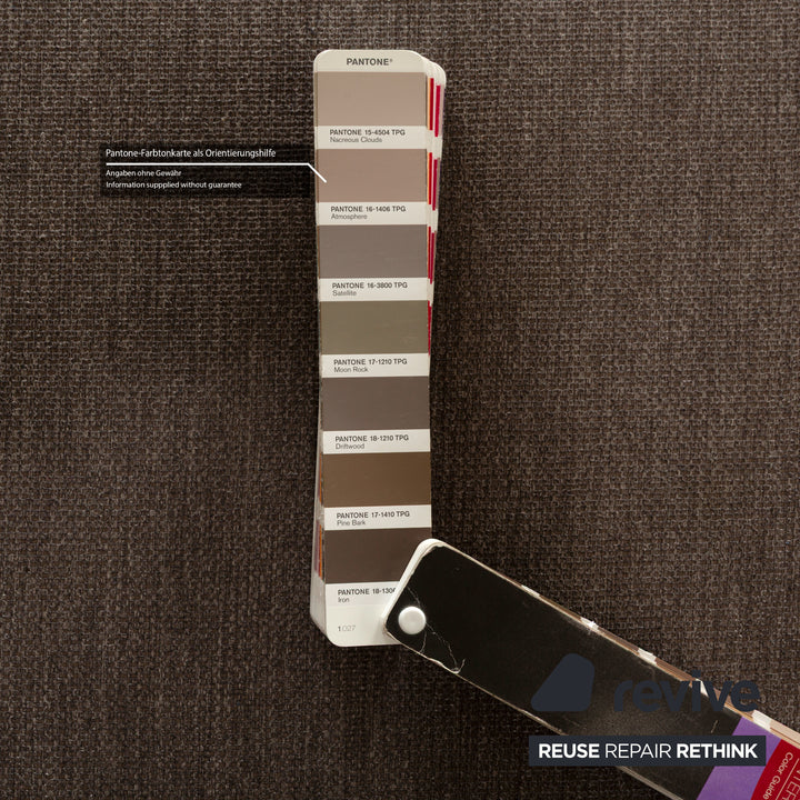 Musterring MR 370 Stoff Ecksofa Grau Braun Recamiere links Sofa Couch manuelle Funktion
