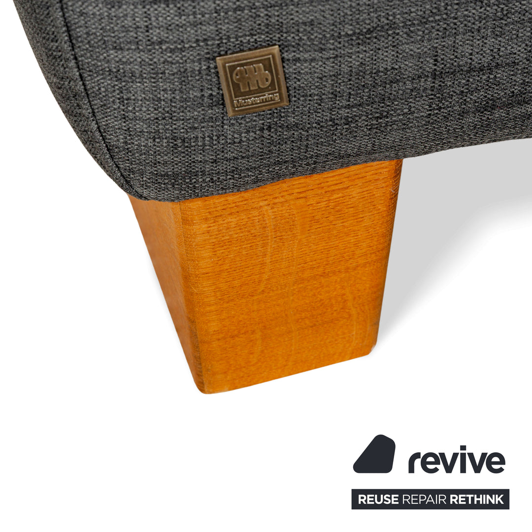 Musterring MR 370 fabric corner sofa grey chaise longue left sofa couch