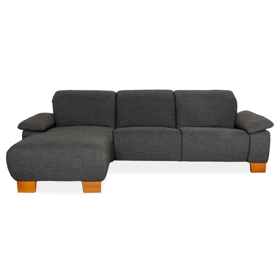 Musterring MR 370 fabric corner sofa grey chaise longue left sofa couch