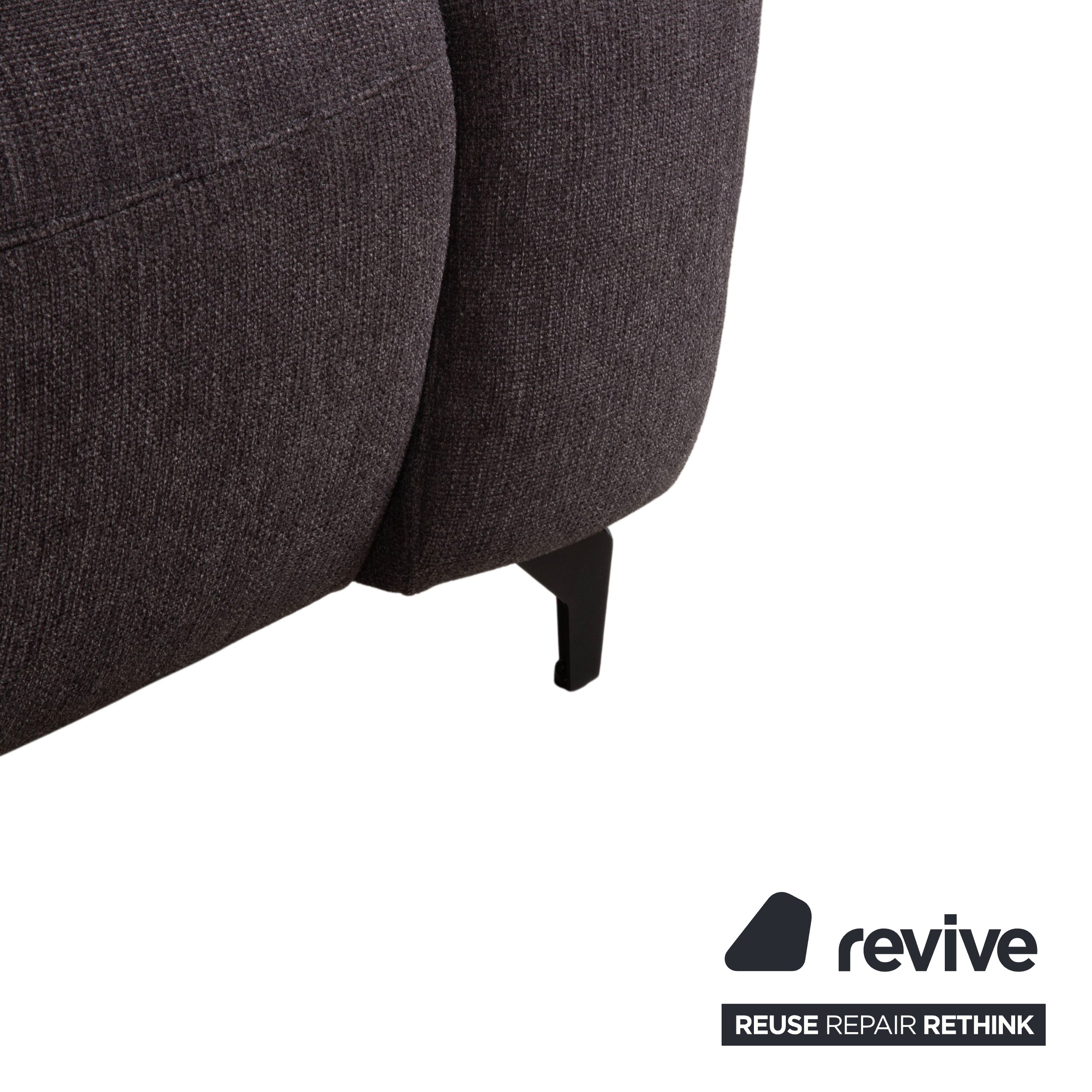 Musterring MR 370 Fabric Corner Sofa Grey Brown Taupe Sofa Couch manual function