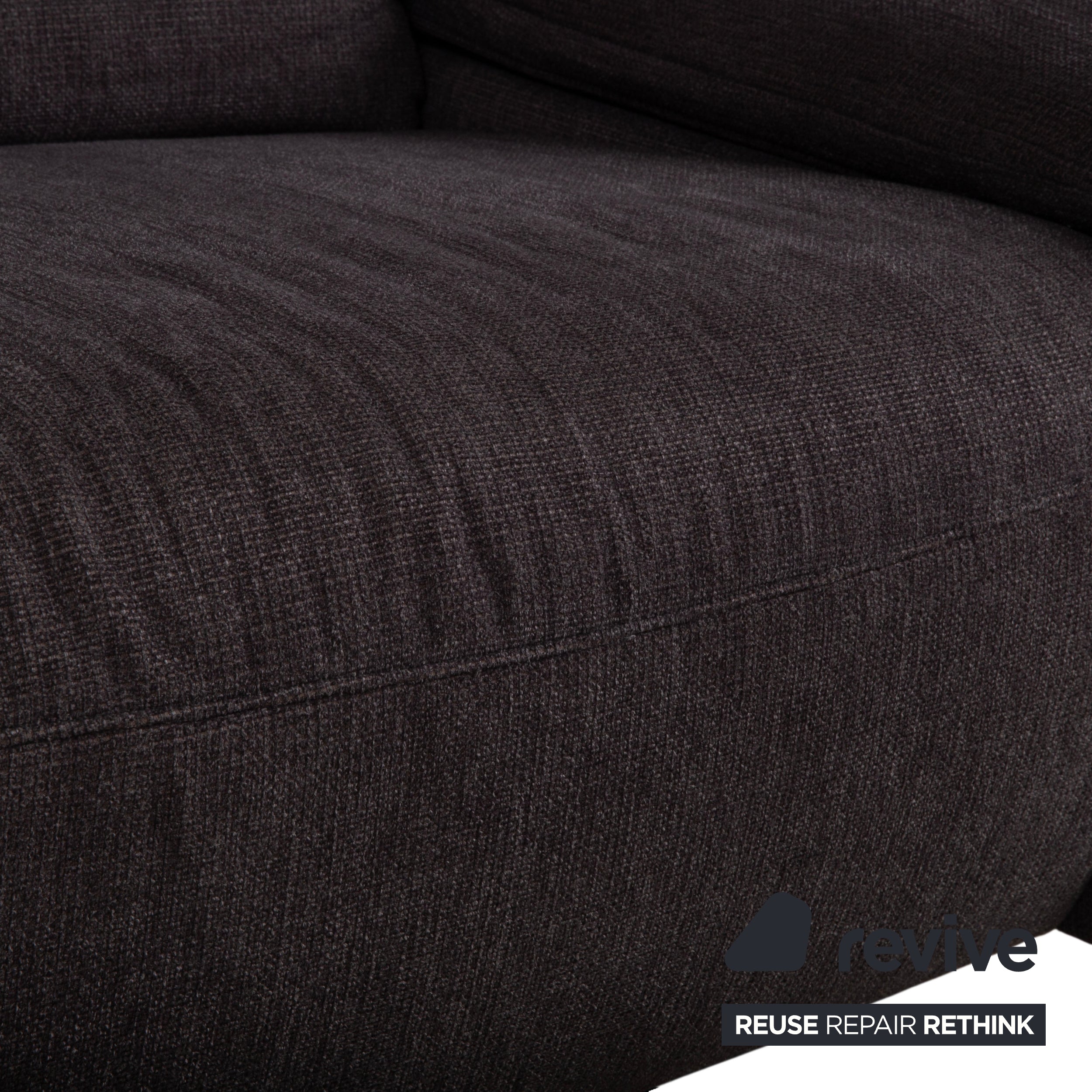 Musterring MR 370 Stoff Ecksofa Grau Braun Taupe Sofa Couch manuelle Funktion