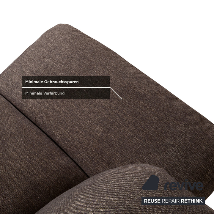 Musterring MR 495 Stoff Dreisitzer Grau Taupe Braun manuelle Funktion