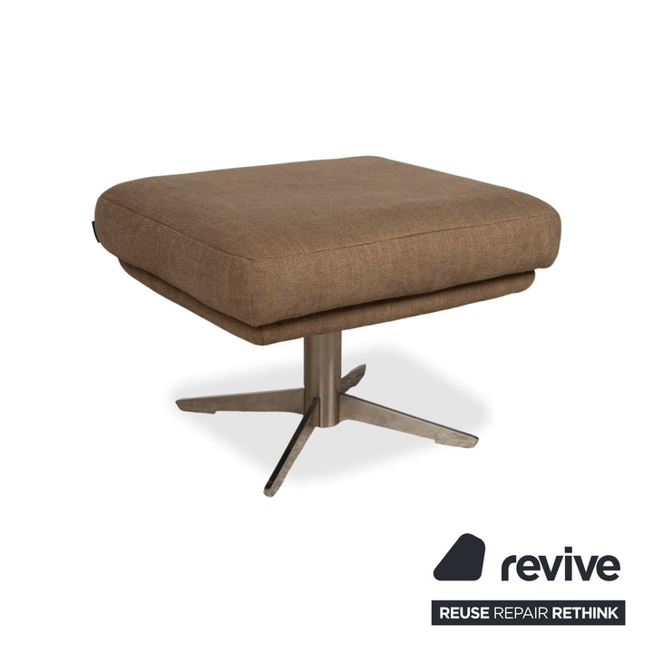 Musterring MR 495 Tissu fauteuil gris taupe avec repose-pieds fonction manuelle