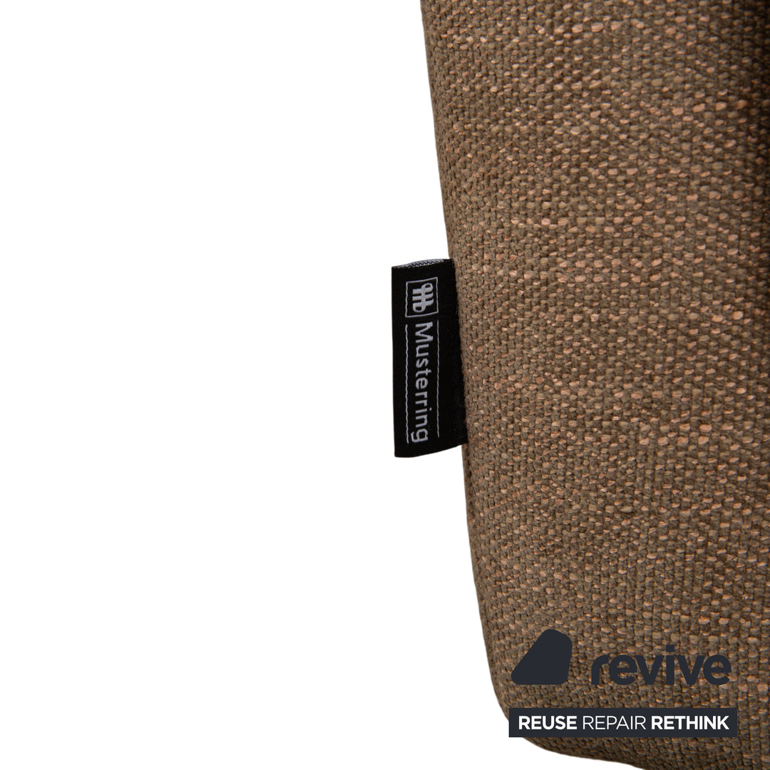 Musterring MR 495 Tissu fauteuil gris taupe avec repose-pieds fonction manuelle