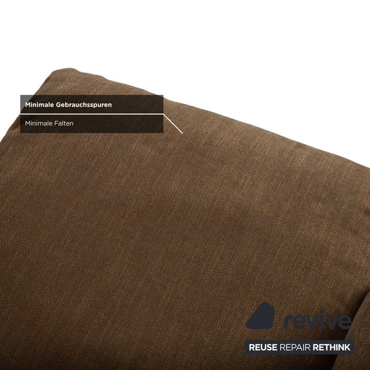 Musterring MR 495 Tissu fauteuil gris taupe avec repose-pieds fonction manuelle