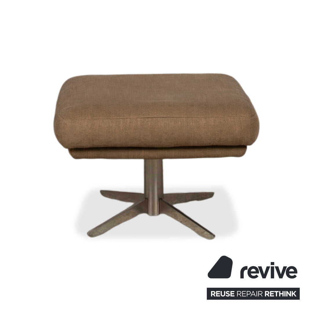 Musterring MR 495 Tissu fauteuil gris taupe avec repose-pieds fonction manuelle